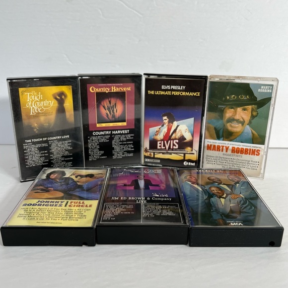 Other - Classic Country and Pop Cassette Tape Lot of 7 Greatest Hits Elvis Mills Brother